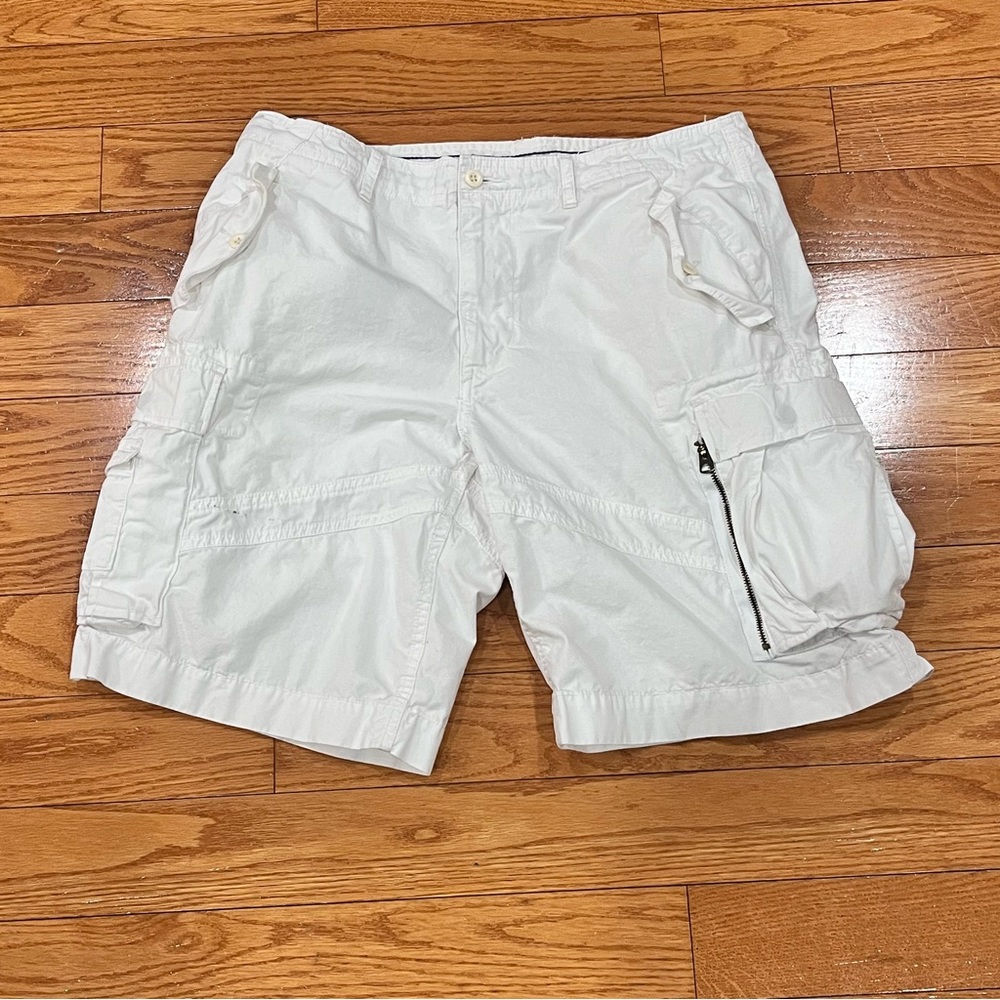 Men's White Cargo Shorts